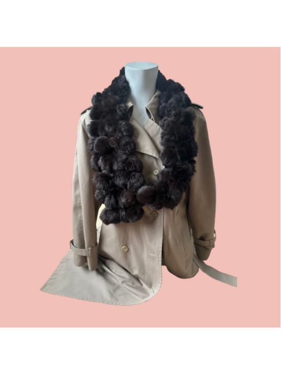 Unbranded Accessories - Vintage Brown Fur Scarf Stole Collar Wrap Plush Statement Winter